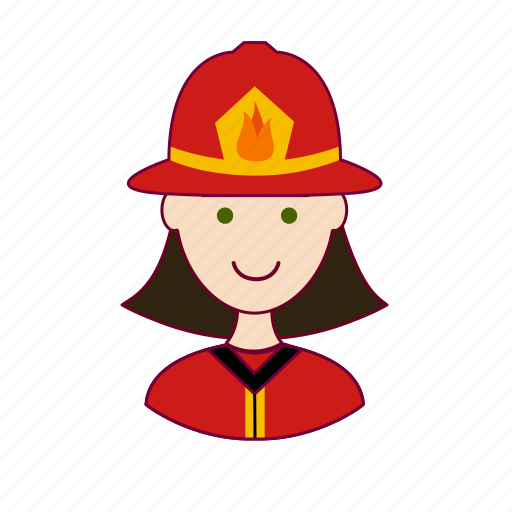 Bombeira, emprego, fire, firefighter, fogo, job, mulher icon - Download on Iconfinder