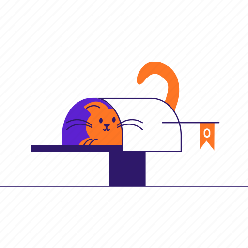 Notifications, solid, cat, animal, notification, message illustration - Download on Iconfinder