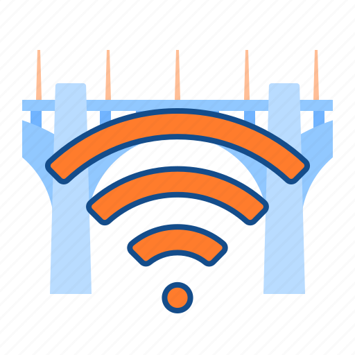 Bridge, connection, network, wifi icon - Download on Iconfinder