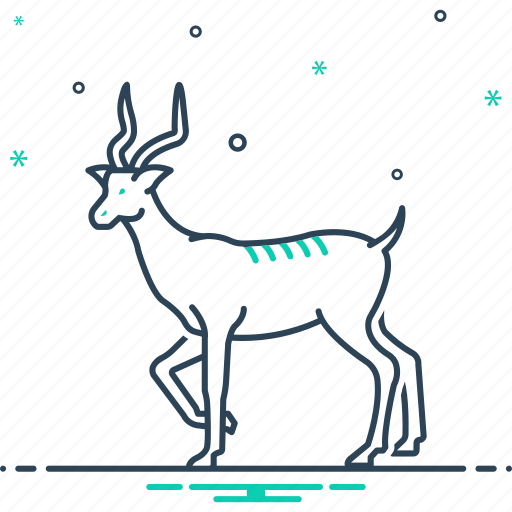Antelope, fallow deer, fast, gazelle, herbivores, horn, mammal icon - Download on Iconfinder
