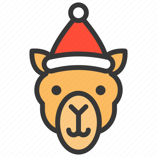 Animal, camel, christmas hat, wild, xmas icon - Download on Iconfinder