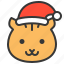 animal, christmas hat, squirrel, wild, xmas 