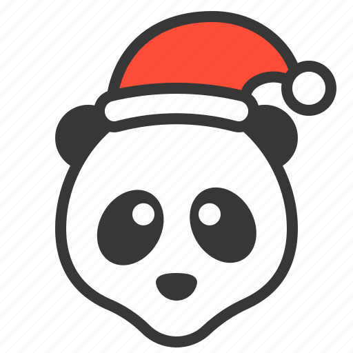 Download Animal Christmas Hat Panda Wild Xmas Icon Download On Iconfinder