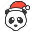 animal, christmas hat, panda, wild, xmas 