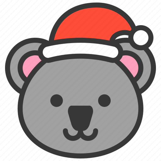 Animal, hat, koala, merry christmas, xmas icon - Download on Iconfinder