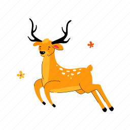 animal, deer, mammal, gallop 