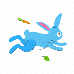 bunny, easter, rabbit, carrot 