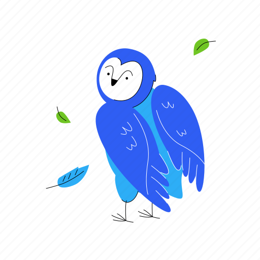 Owl, cute, bird, feathers, wildlife illustration - Download on Iconfinder
