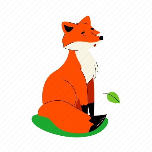 Wildlife, fox, forest, animal, cute illustration - Download on Iconfinder