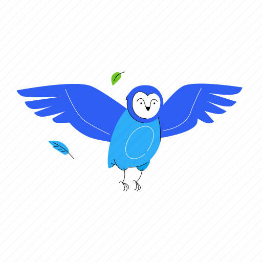 Owl, bird, wings, flight illustration - Download on Iconfinder