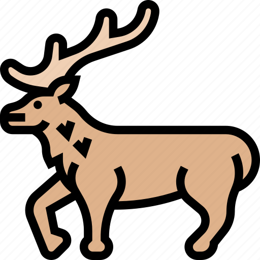 Elk, antler, wildlife, mammal, animal icon - Download on Iconfinder