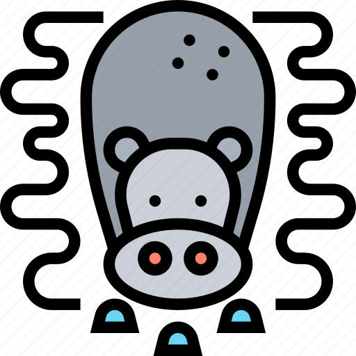 Hippopotamus, wildlife, africa, zoo, jungle icon - Download on Iconfinder