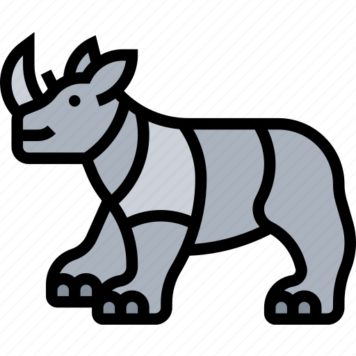 Rhinoceros, horn, wildlife, safari, africa icon - Download on Iconfinder