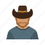 cowboy, hat, male, man, person, west, wild 