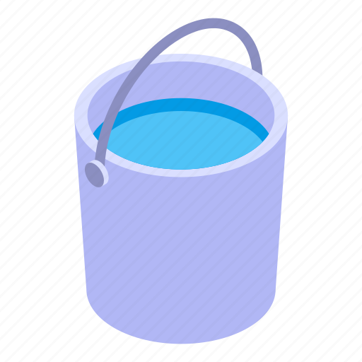 Bucket, cartoon, isometric, logo, silhouette, vab504, water icon - Download on Iconfinder