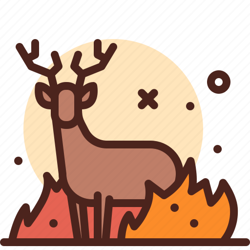 Reindeer, fire, danger, burn icon - Download on Iconfinder