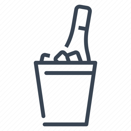 Wine, bucket, cold, ice, restaurant, service icon - Download on Iconfinder