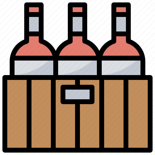 Alcohol, bottles, box, crate, wine icon - Download on Iconfinder
