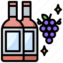 alcoholic, beverage, bottle, drink, glass, wine