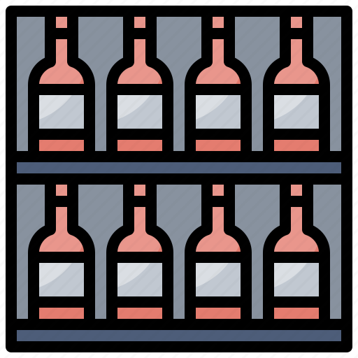 Alcohol, alcoholic, drink, shelf, wine, winery icon - Download on Iconfinder