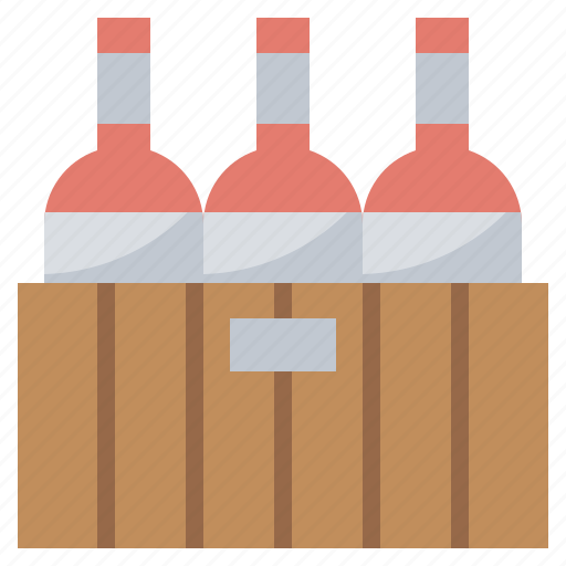 Alcohol, bottles, box, crate, wine icon - Download on Iconfinder