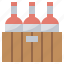 alcohol, bottles, box, crate, wine 