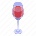 celebration, drink, glass, isometric, party, red, wine