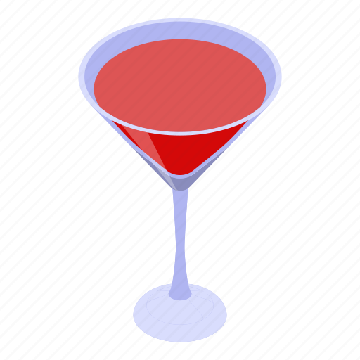 Beach, full, glass, isometric, martini, party, summer icon - Download on Iconfinder