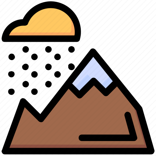 Cloud, mountain, nature, rain, snow, winter icon - Download on Iconfinder