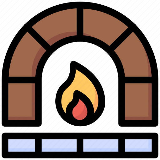 Christmas, fireplace, warm, winter icon - Download on Iconfinder