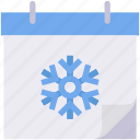 appointment, calendar, date, reminder, snowflake, winter