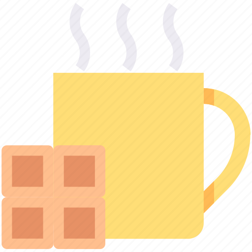 Beverage, coffee, cookie, drink, mug, tea, waffle icon - Download on Iconfinder