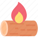 fire, flame, heat, hot, log, wood 
