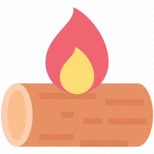 Fire, flame, heat, hot, log, wood icon - Download on Iconfinder
