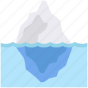 cold, ice, iceberg, ocean, rock, sea, water 