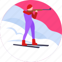 snow, board, hunting, sports, gun, winter