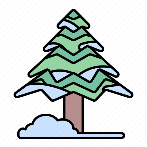 Winter, tree, pine, snow icon - Download on Iconfinder