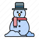 winter, cold, snow, snowman