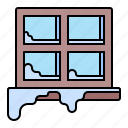 frost, winter, snow, window