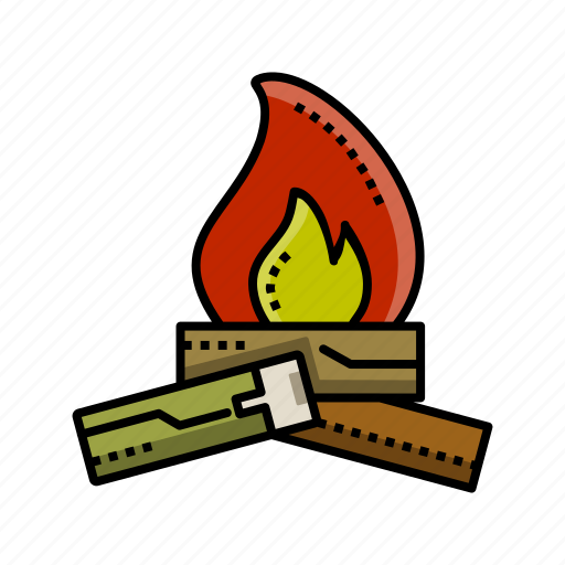 Bonfire, camping, fire, light, outdoor, flame icon icon - Download on Iconfinder