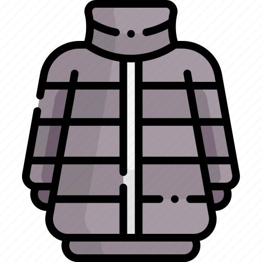 Jacket, puffer coat, garment, clothing, coat, winter, overcoat icon - Download on Iconfinder
