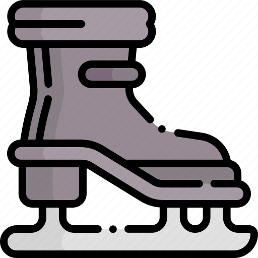 Ice skate, ice sports, ice skating, ice skating shoes, boots, skate shoes, winter sport icon - Download on Iconfinder