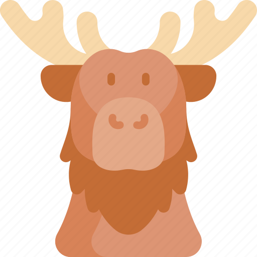 Moose, reindeer, elk, mammal, animal, wildlife icon - Download on Iconfinder