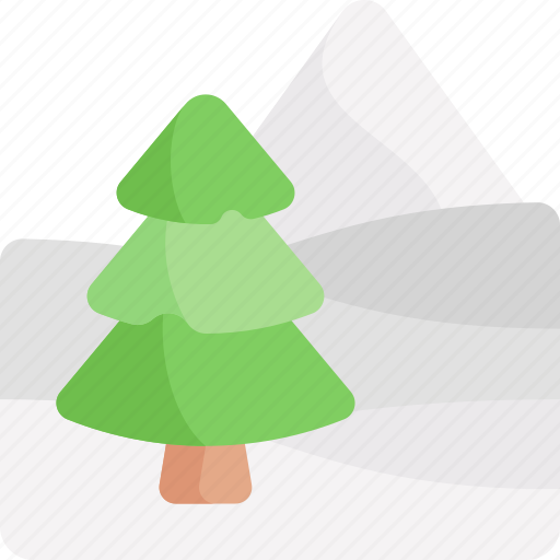 Snow, mountain, tree, winter, scenery, landscape, nature icon - Download on Iconfinder