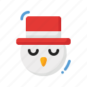 head, snowman, holiday, winter, christmas