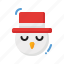 head, snowman, holiday, winter, christmas 