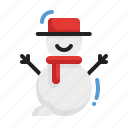 snowman, holiday, christmas, santa, winter
