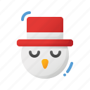 head, snowman, winter, holiday, christmas