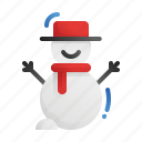snowman, winter, christmas, holiday, snow