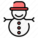 snowman, christmas, xmas, freeze, season, weather, holiday, snow, winter